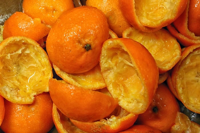 orange peels for chickens