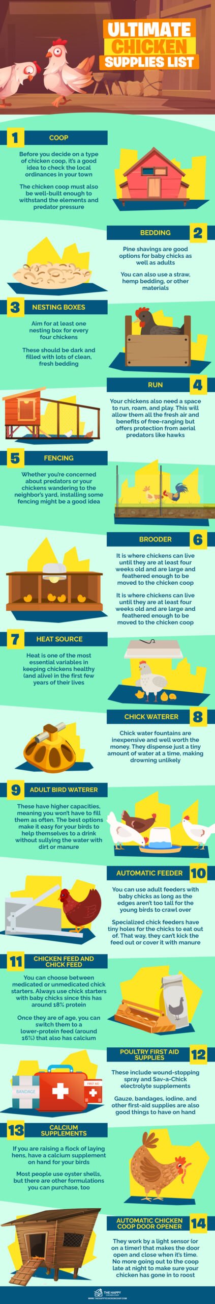 Ultimate Chicken Supplies List infographics