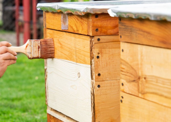 Painting Before Setting Up Bee Hives