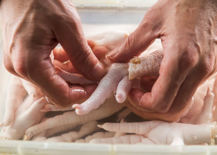 peel chicken feet