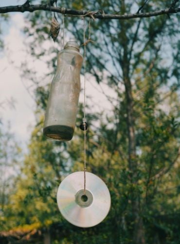 diy chicken toy hanging CD