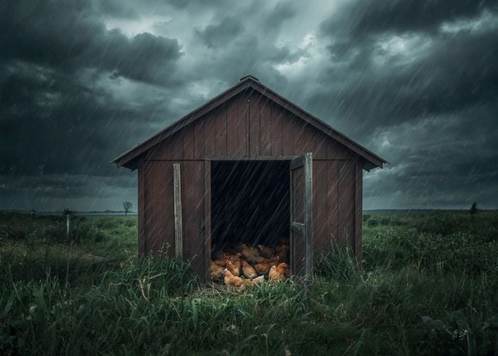 protecting chickens from spring storms